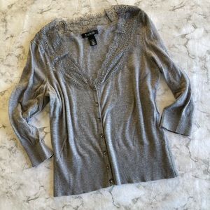 White House black market gray sweater